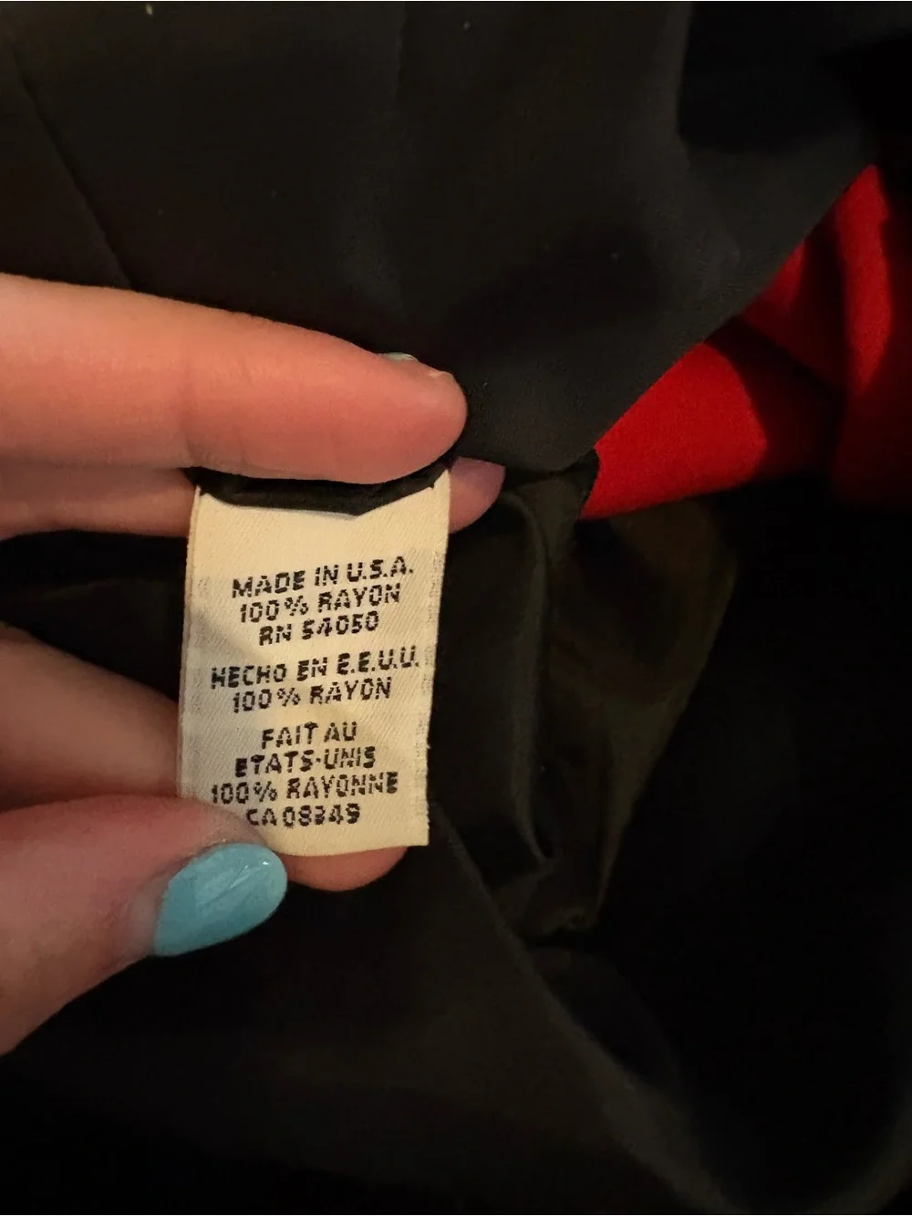 Vintage Christian Dior Black Red Short Sleeve Blazer Size 8